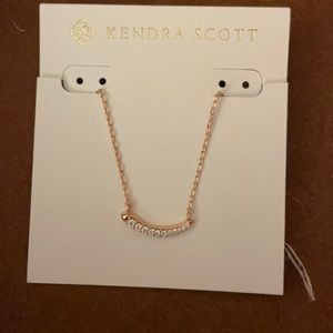 Kendra Scott rose gold necklace with crystals